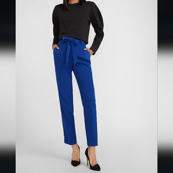 Express Pants - NWT Express High Rise Paperbag Pants Ankle Size 10R